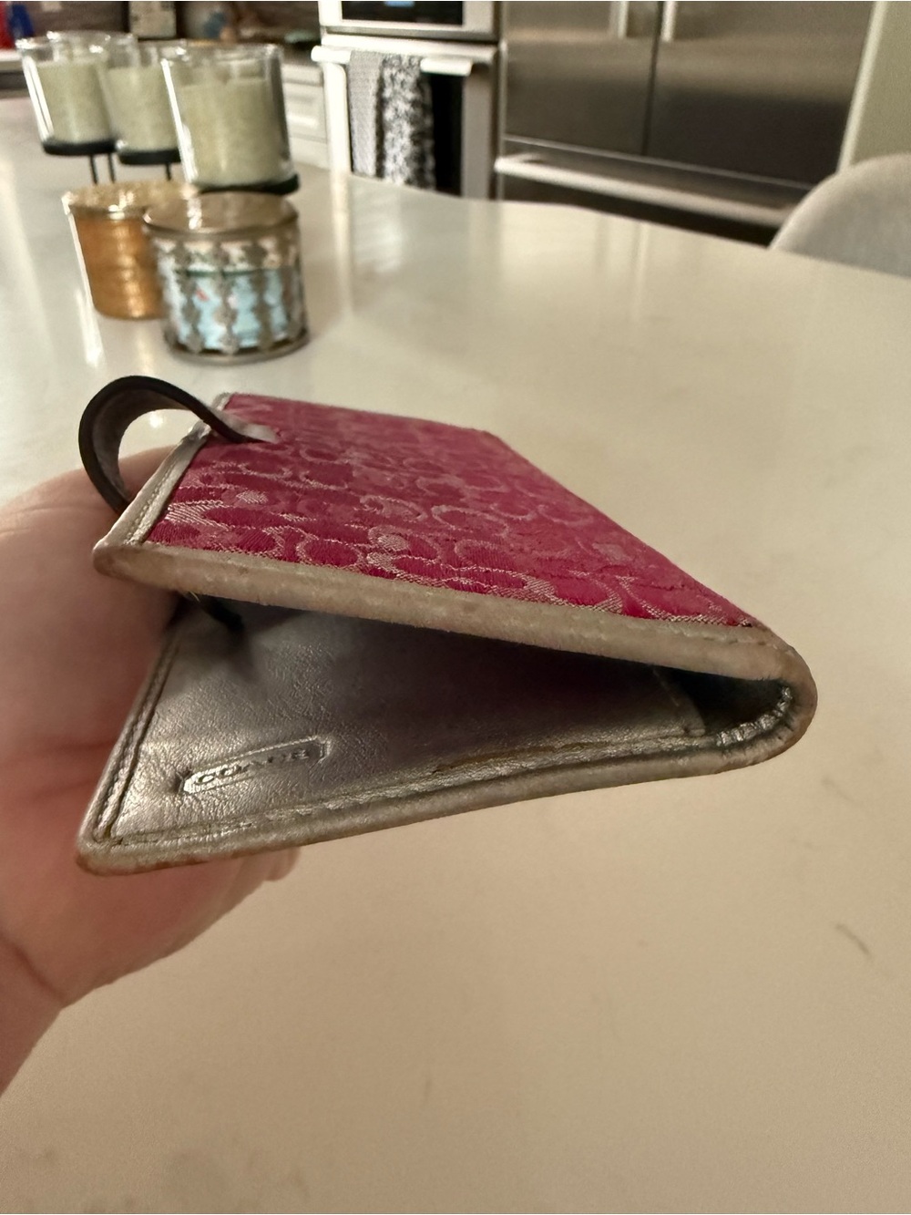 Coach Signature Continental Wallet with Silver Trim - Picture 6 of 6